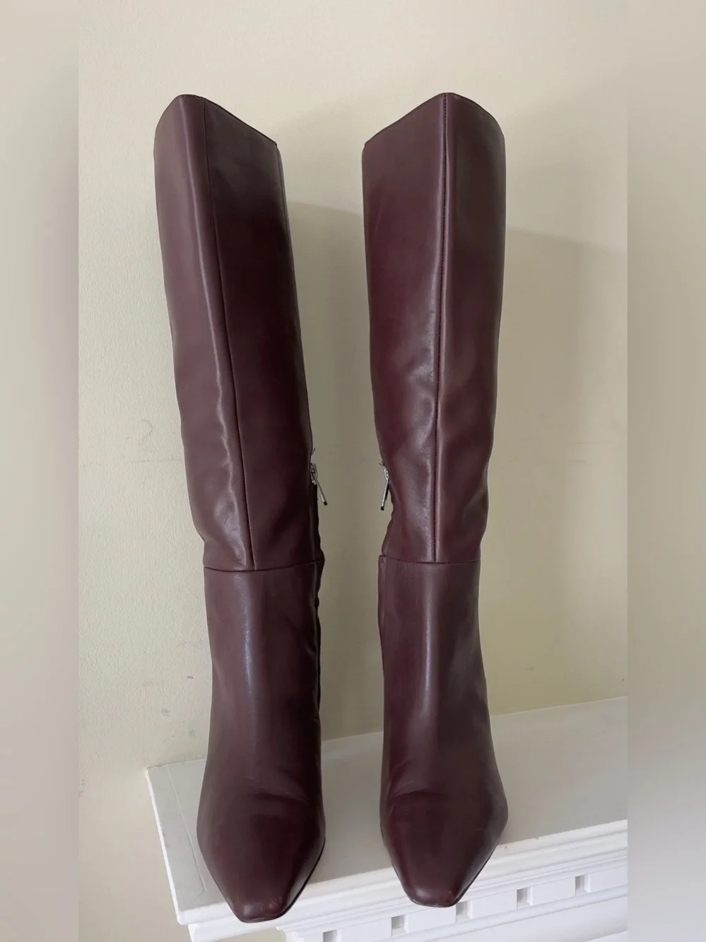 Sam Edelman Women's Sylvia Snip Toe Knee High Dress Brown Boots NWOT Size 8